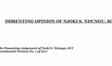 Dissenting Judgment of Njoki, S. Ndungu SCJ