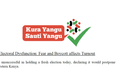 Kura Yangu Sauti Yangu Statement as from August _November 2017